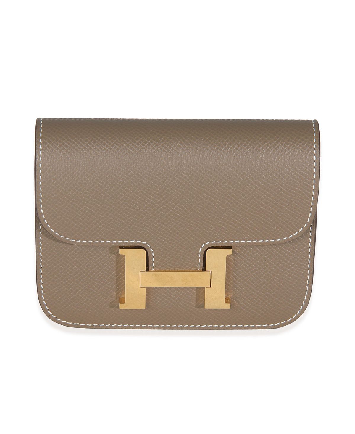 Pre-Owned HERMES Constance Slim Wallet Leather Handbag
