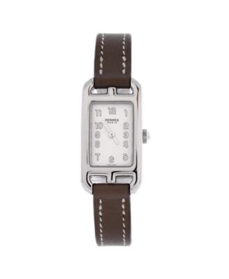 Nantucket Quartz Watch in Stainless Steel and Leather 17mm