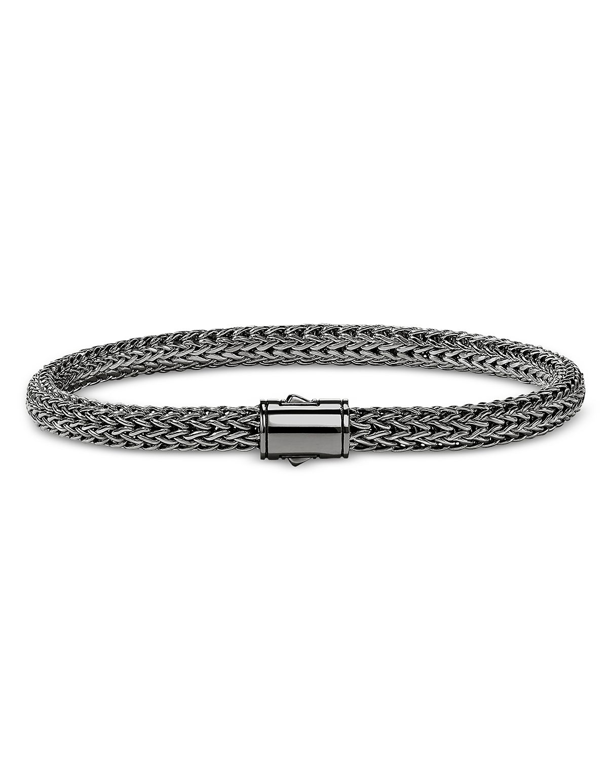 John Hardy Sterling Silver Icon Dark Woven Link Bracelet, 5mm