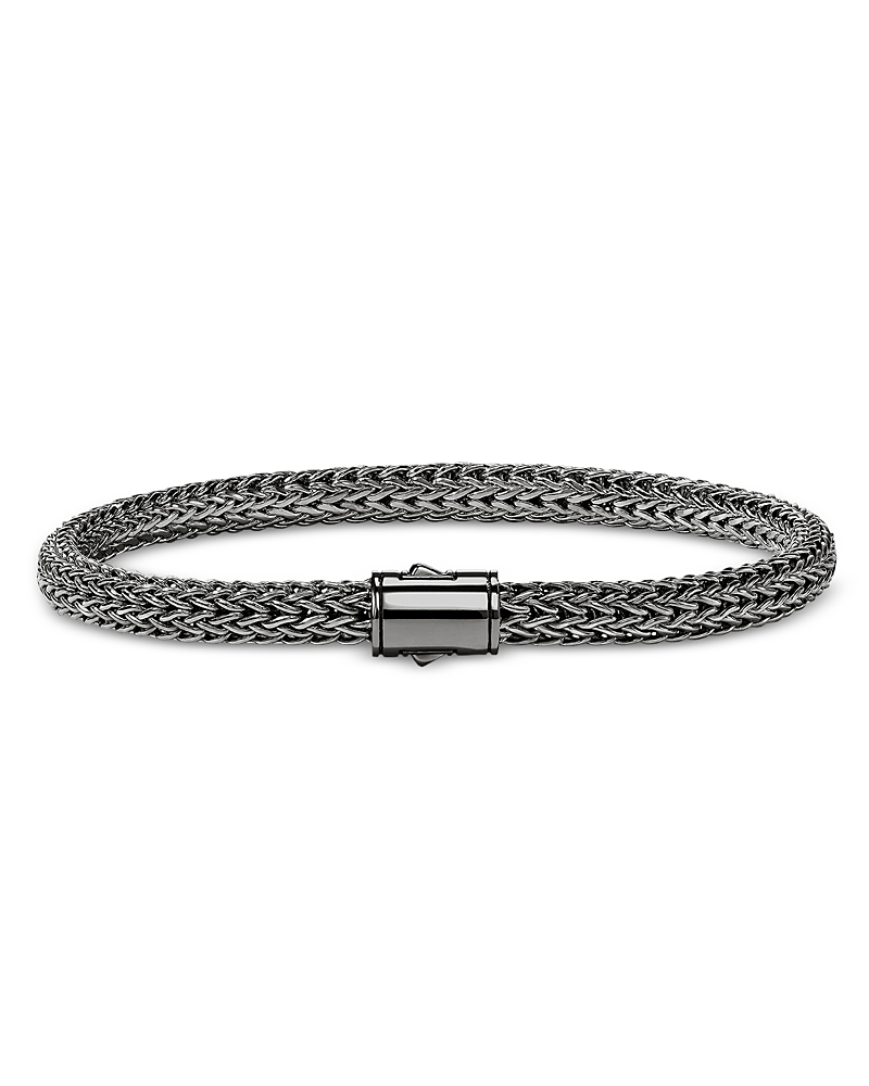 John Hardy Sterling Silver Icon Dark Woven Link Bracelet, 5mm