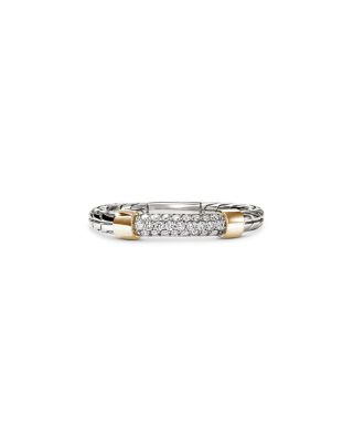 14K Yellow Gold & Sterling Silver JH Essentials Diamond Band
