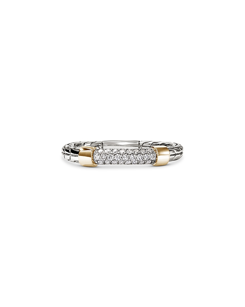 John Hardy 14K Yellow Gold & Sterling Silver Jh Essentials Diamond Band
