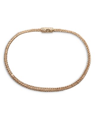 14K Yellow Gold Icon Woven Chain Link Bracelet