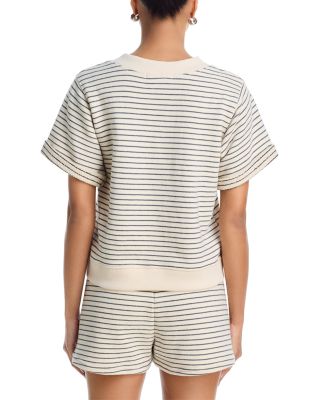 Briggs French Terry Striped Short Sleeve Sweatshirt