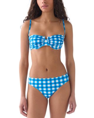 Shirred Underwire Bralette Bikini Top