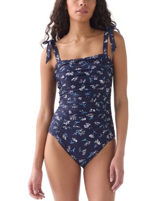 kate spade new york Shirred One Piece Swimsuit | Bloomingdale's Women