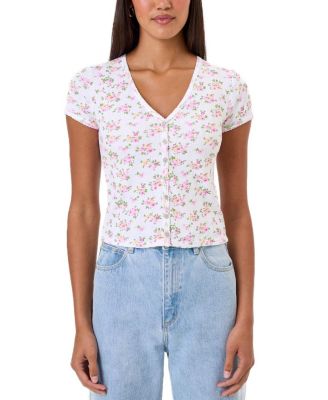 Petite Fleur Short Sleeve Cardigan