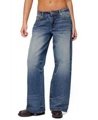  Raelynn Medium Rinse Wash Low Rise Baggy Jeans