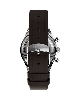 Marlin&reg; Jet Quartz Chronograph Leather Strap Watch, 40mm