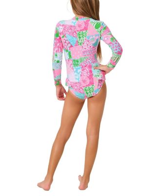 Girls' Denning Rashguard Swimsuit UPF 50+ - Little Kid, Big Kid