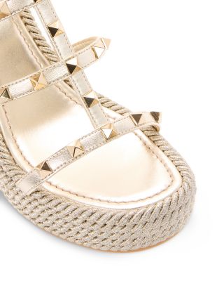 Women's Rockstud Espadrille Wedge Sandals