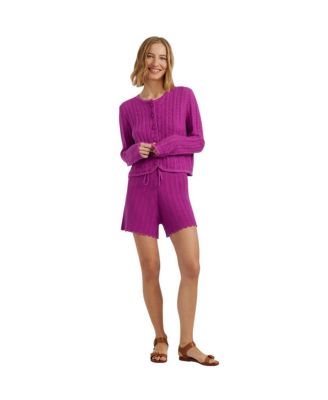  Women's Cotton Crochet Cardigan