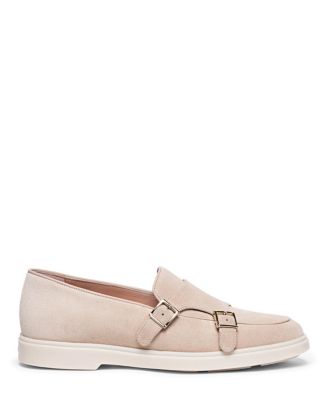  Women's Suede Double-Buckle Loafer