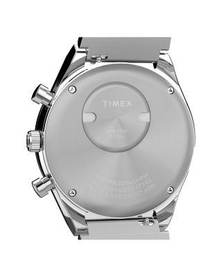 Q Timex Chronograph Stainless Steel Bracelet Watch, 40mm