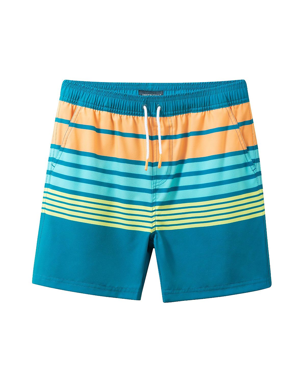 Andy & Evan Stripe Comfort-Stretch Lined Boardshort - Big Kid