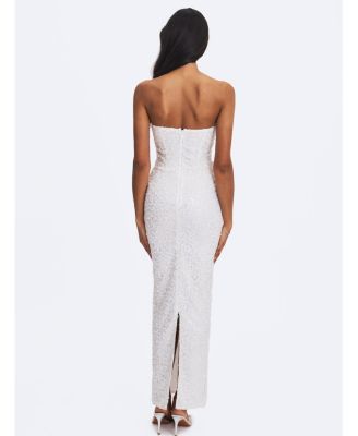  Myra Beaded Mesh Strapless Wedding Dress