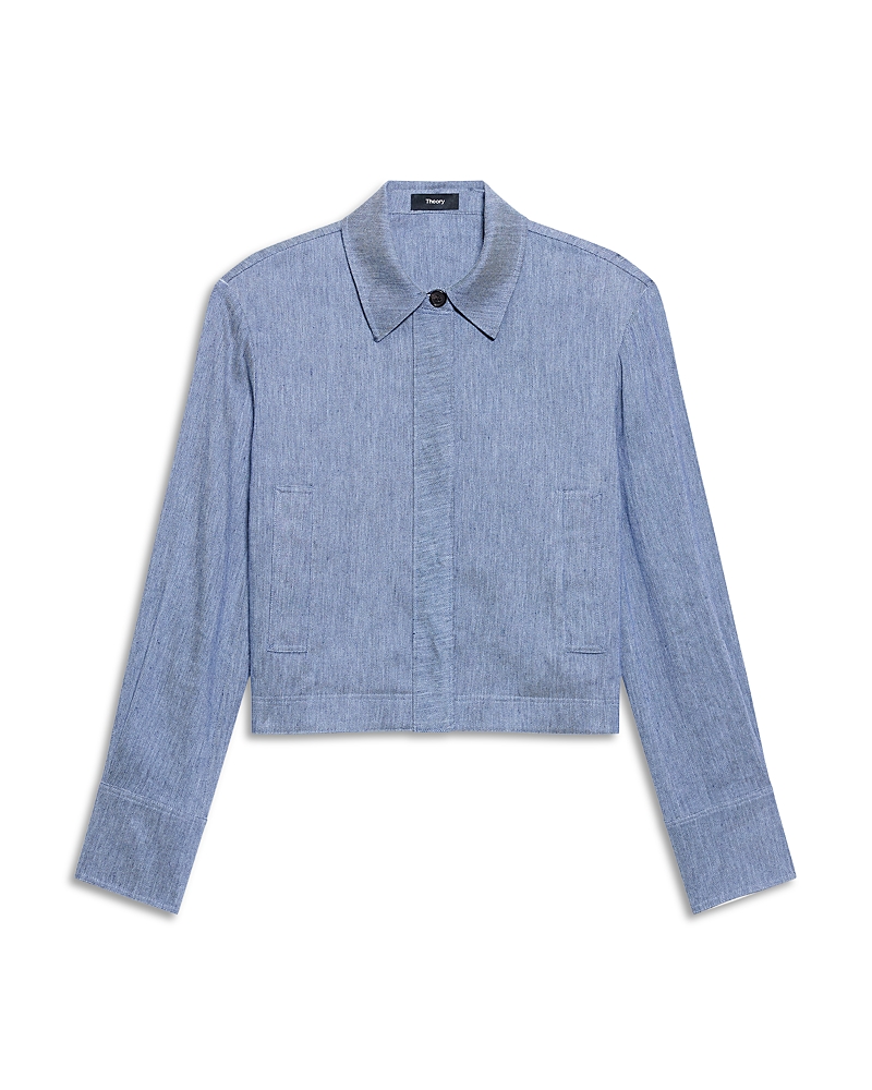 Theory Cropped Denim Jacket