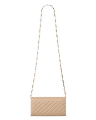 Avenue Curve Leather Wallet on Chain