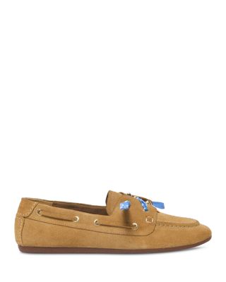 Women's Suede Boat Shoe Loafers