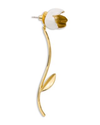 Golden Bloom Tulip Statement Earrings