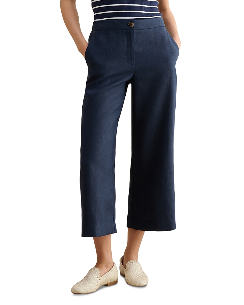 Hobbs London Petite Lillie Cropped Linen Trousers