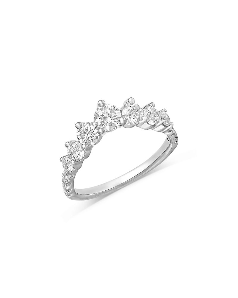 Bloomingdale's Fine Collection Luxe Collection Certified Lab Grown Diamond Contour Band in 14K White Gold, 1.0 tcw