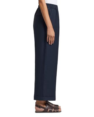 Elastic Waist Palazzo Trousers