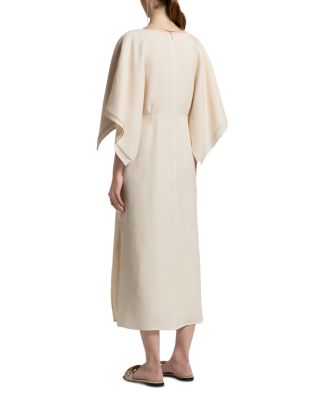 Embellished V Neck Midi Dress