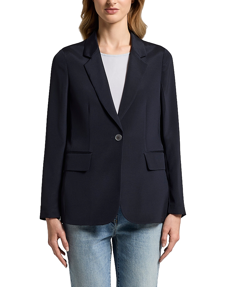 Peserico Single Breasted Crepe de Chine Blazer