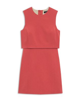 Crepe Layered Look Mini Dress