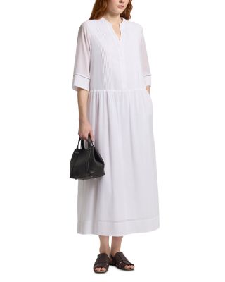 Midi Split Neck Dress