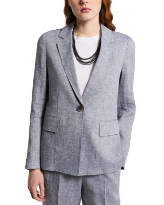 Single Breasted Linen Blazer