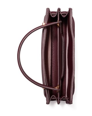 Lee Radziwell Mini Pebbled Leather Top Handle Bag 