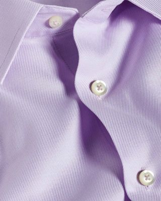 Slim Fit Stretch Twill Solid Dress Shirt