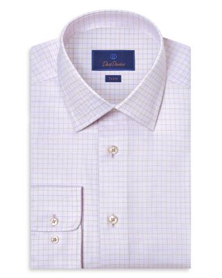 Trim Fit Twill Check Dress Shirt