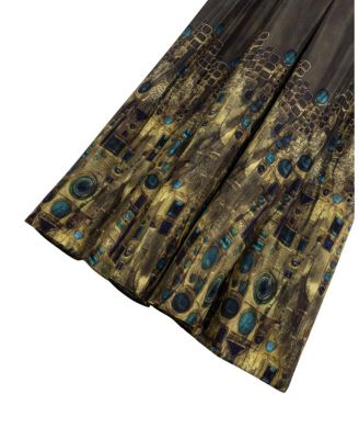  Printed Long Sleeve Maxi Dress