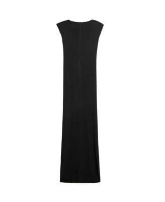  Ruched Side-Slit Maxi Dress