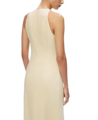  Sleeveless Button-Front Midi Dress