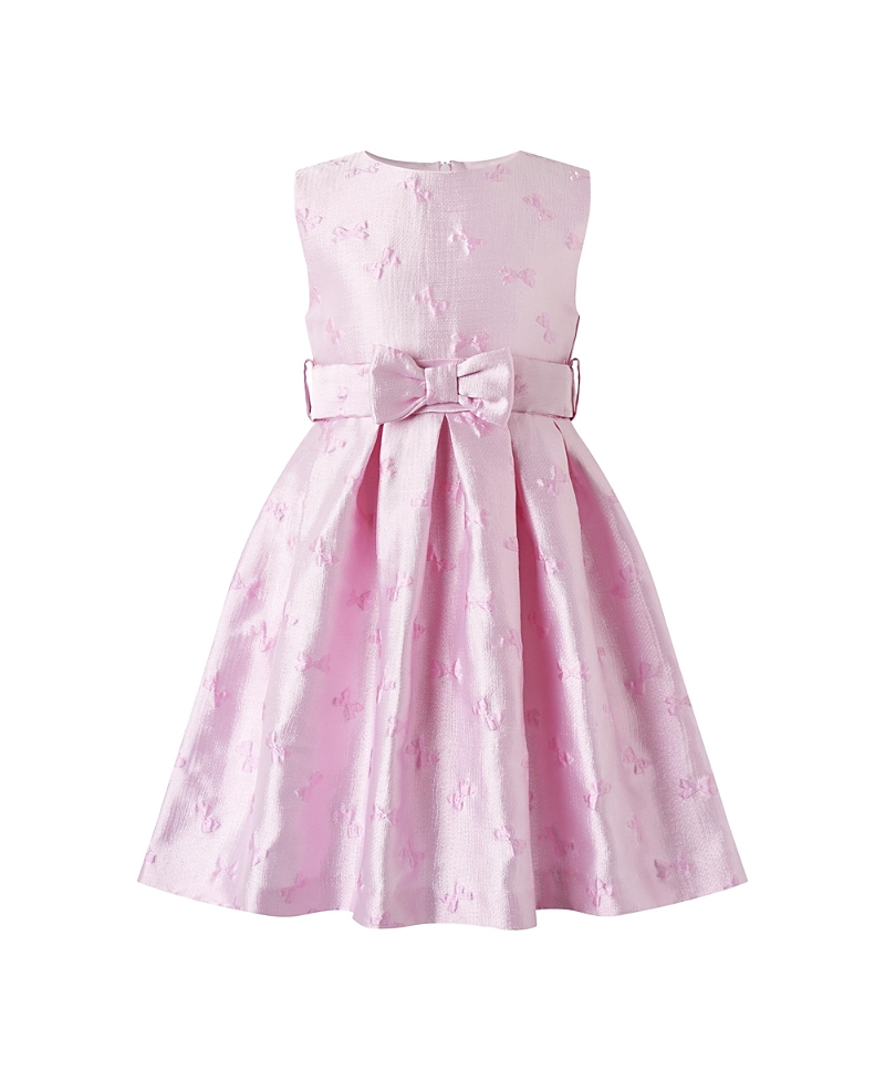 Rachel Riley Girls' Bow Damask Dress - Little Kid, Big Kid