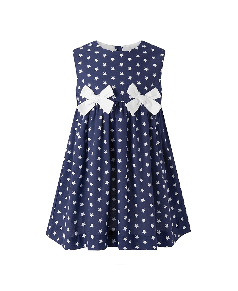 Rachel Riley Girl's Star Print Bow Dress - Little Kid, Big Kid