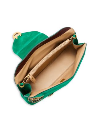 Small Embellished Suede Clutch