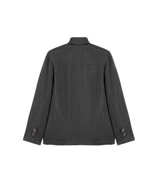  Asymmetrical Draped Tailored Jacket