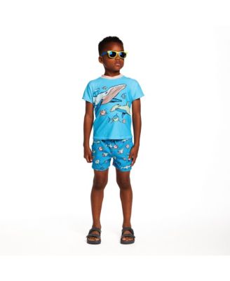 Boys' Short Sleeve Aqua Deep Sea Rashguard Set - Little Kid