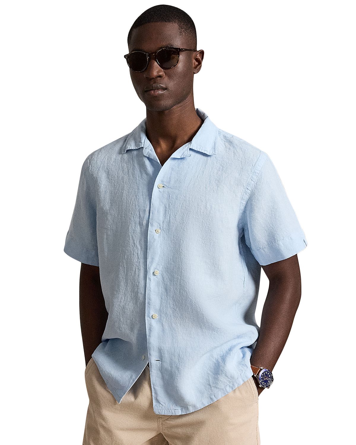 Polo Ralph Lauren Classic Fit Short-Sleeve Linen Camp Shirt