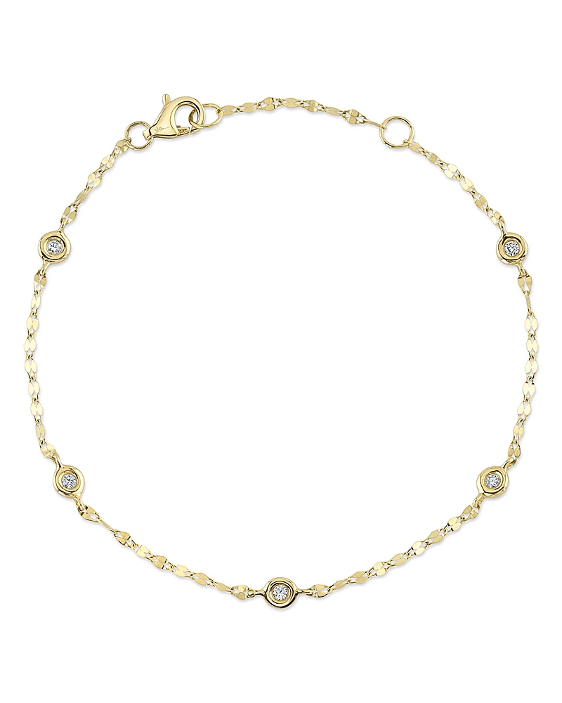 Moon & Meadow 14K Yellow Gold Diamonds by the Yard Chain Bracelet