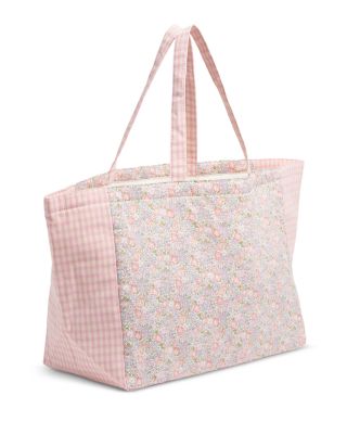 Large Printed Cotton Everything Tote Bag