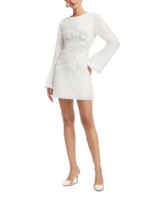 Suzanne Appliqu&eacute; Bell Sleeve Mini Dress