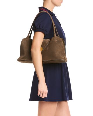 Medium Suede Shoulder Bag 