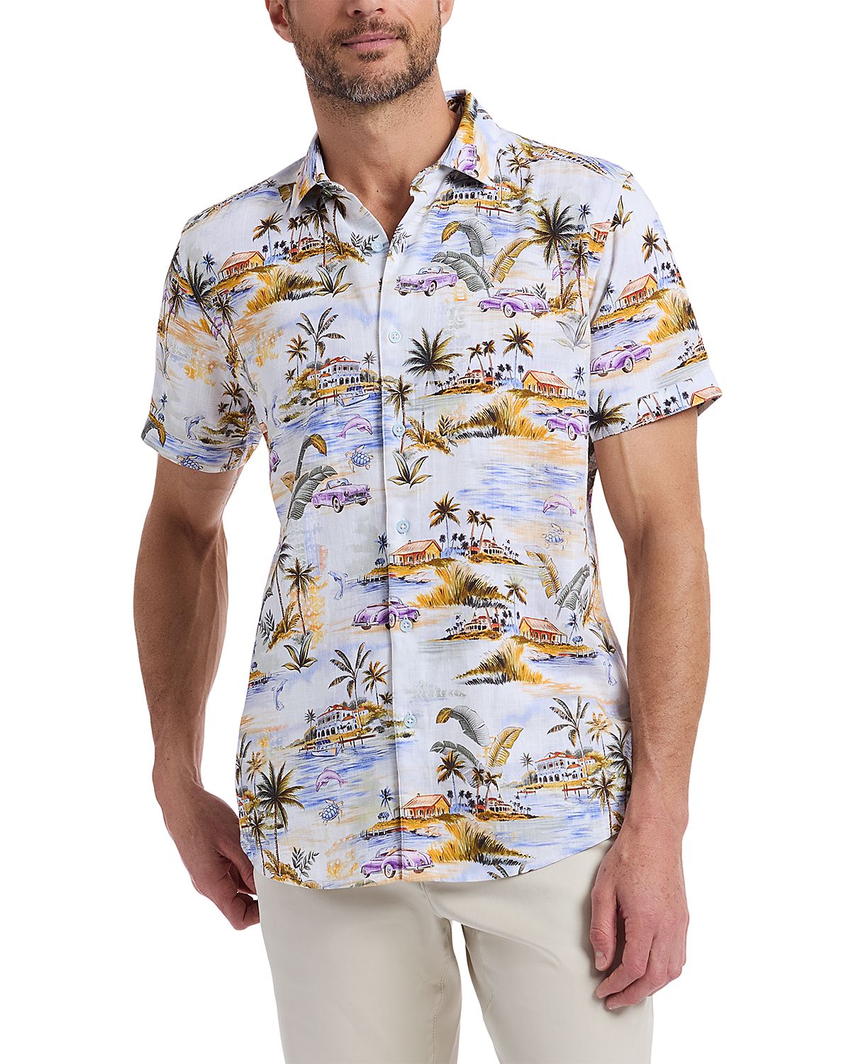 Robert Graham Curtis Tropical Graphic Shirt