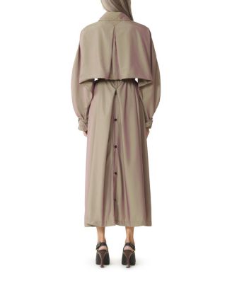 Flowing Taffeta Trench Coat